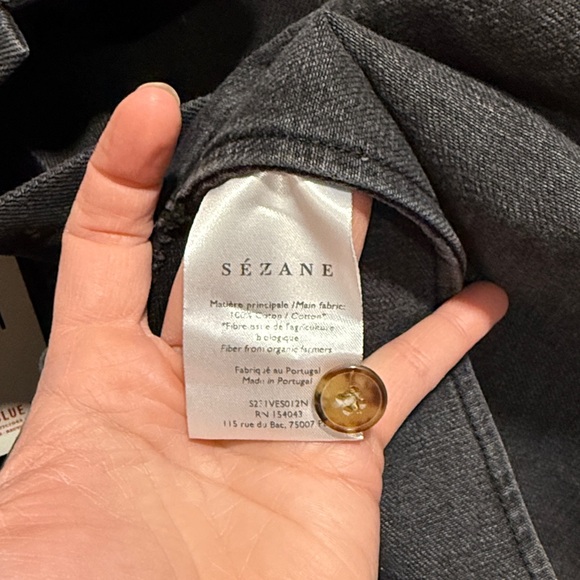Sezane Will Jacket Washed Black Size Medium NWT - Picture 8 of 8